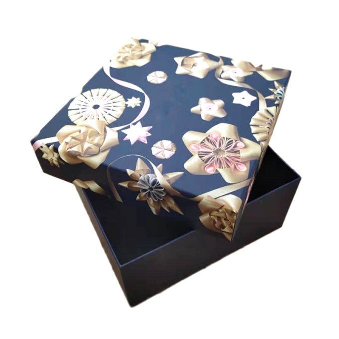 彩色瓦楞纸礼品盒（带盖）