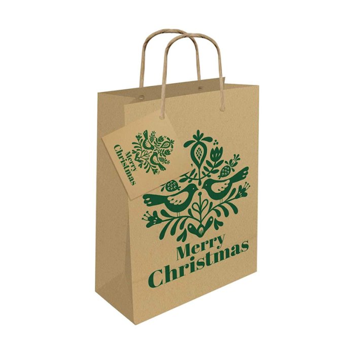 定制印刷牛皮纸购物礼品袋，可定制logo，价格实惠