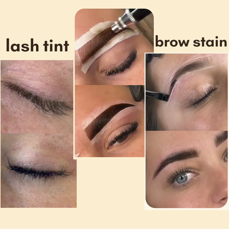 brow stain and lash tint effect