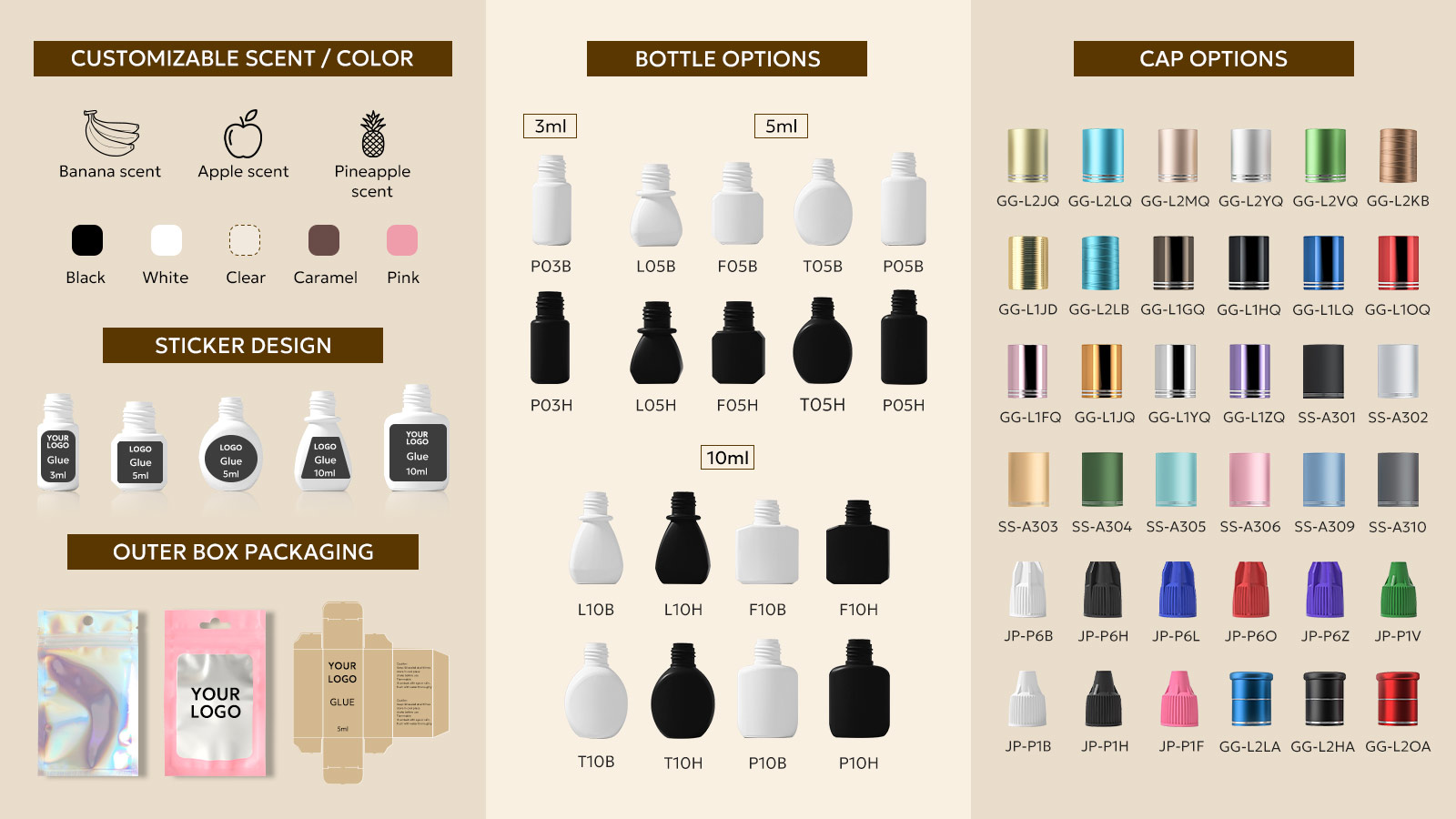 custom lash extension glue private label