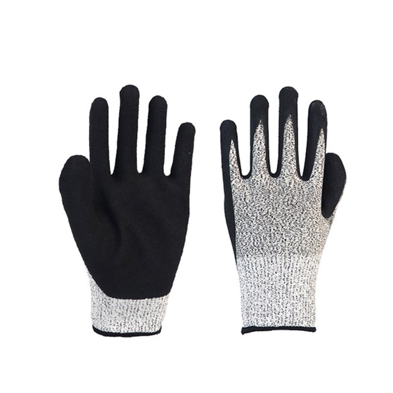 Ordinary three-level cut-resistant black nitrile frosted