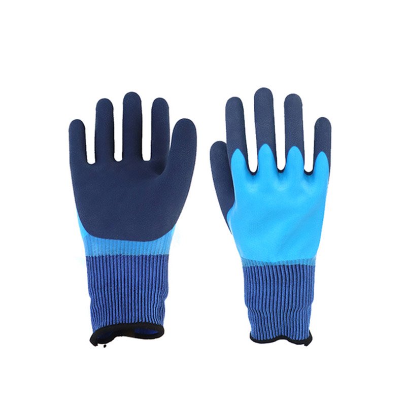 Double Coated New Popular Custom Colors Latex Sandy Finish Coated Water Proof Gloves