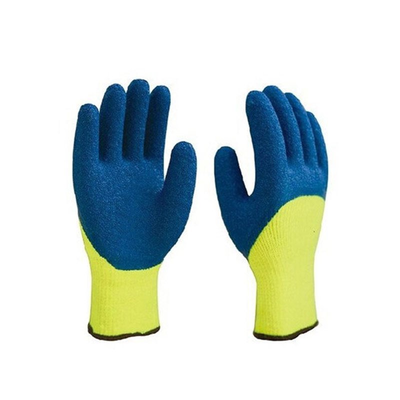 Custom Colours Cotton Latex Crinkle Finsh Palm Winter Glove