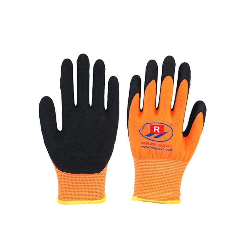 13g Orange Polyester Black Latex Coated Foam Finish