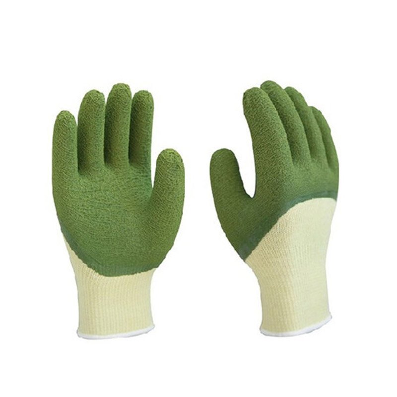Latex Palm Coating Weight Gloves Latex Wrinkles Glove Work Latex Coated Crinkle Gloves