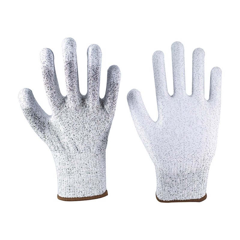 13G Anti-Cut White HPPE Polyester White PU