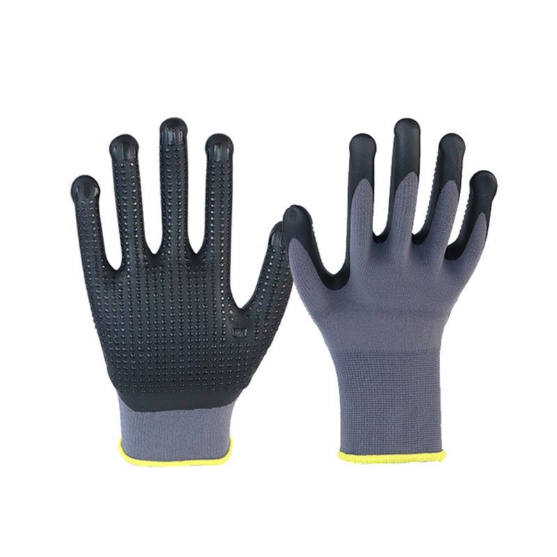 15G gray spandex nitrile ultra-fine foam glove