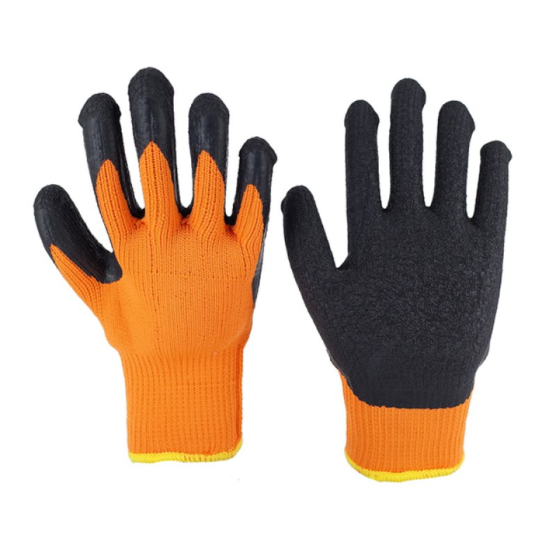 10G5Strands orange yarn black wrinkled flat hanging