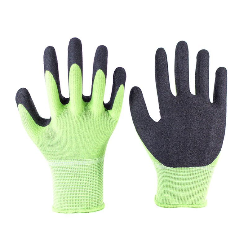 13G Green Polyester Black Nitrile Sandy