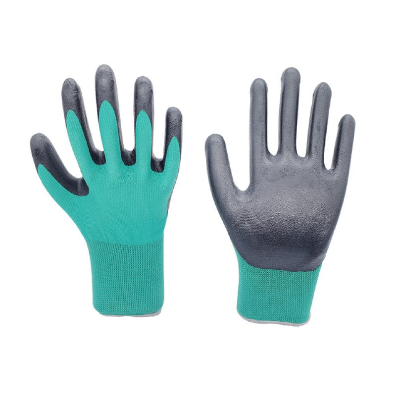 13G Green Polyester Black Nitrile Foam