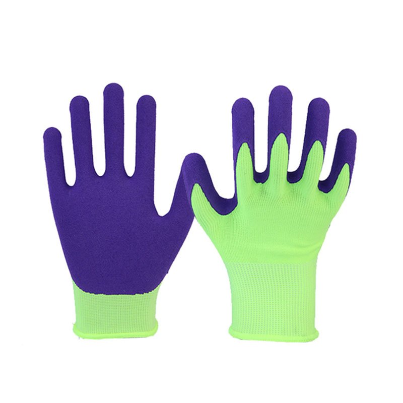 13g Nylon And Spandex Shell Nitrile Coated, Latex Sandy Finish Glove