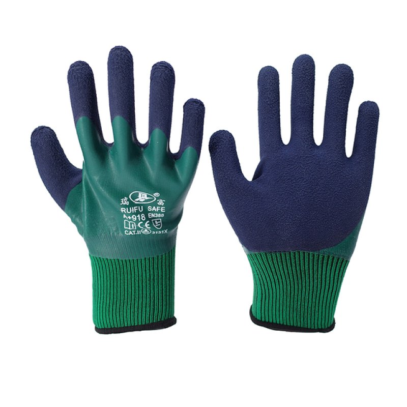 13G green polyester double-layer latex