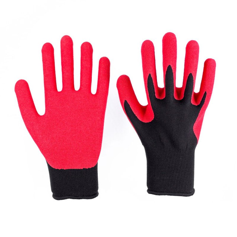 13G Black Polyester Red Nitrile Sandy