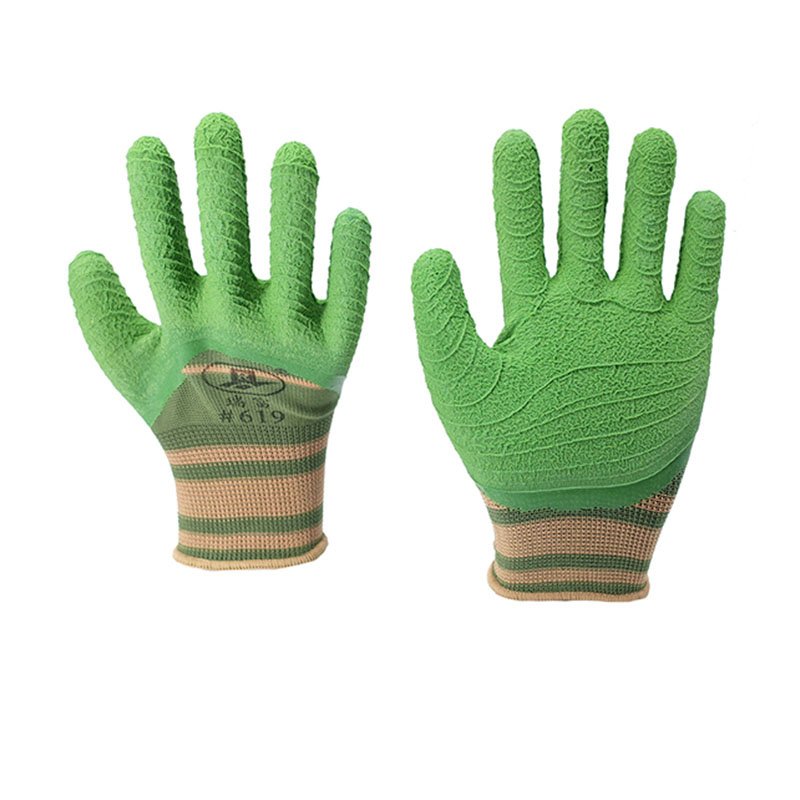 13G wavy green latex 3/4 coated