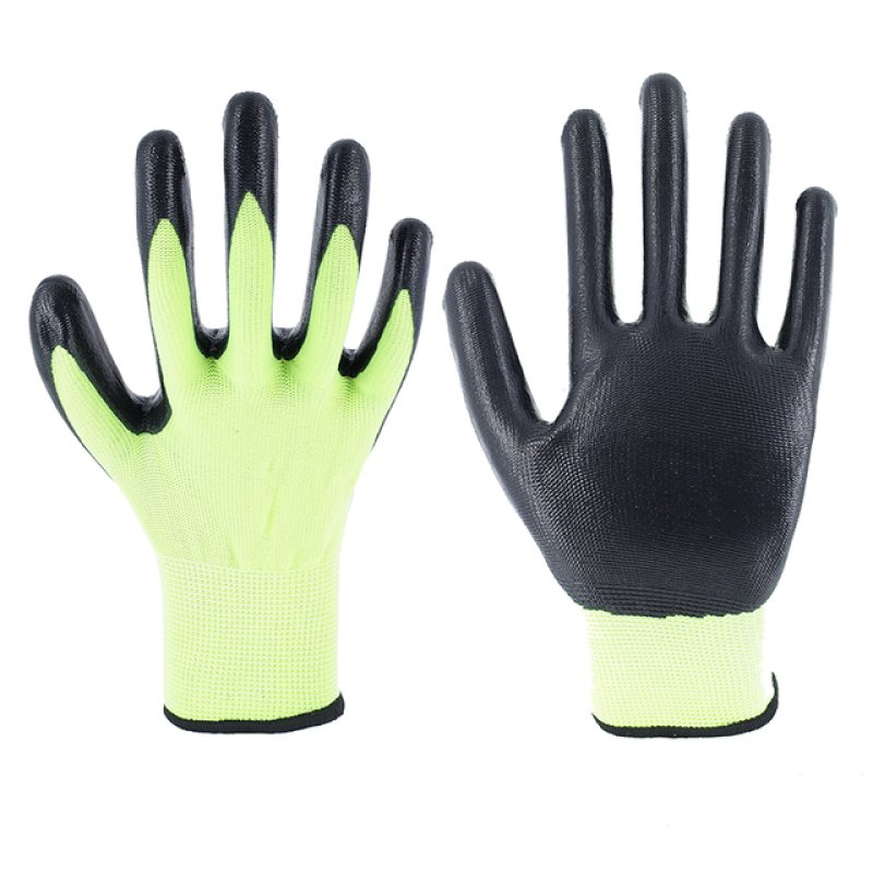 13G Green Polyester Black Nitrile