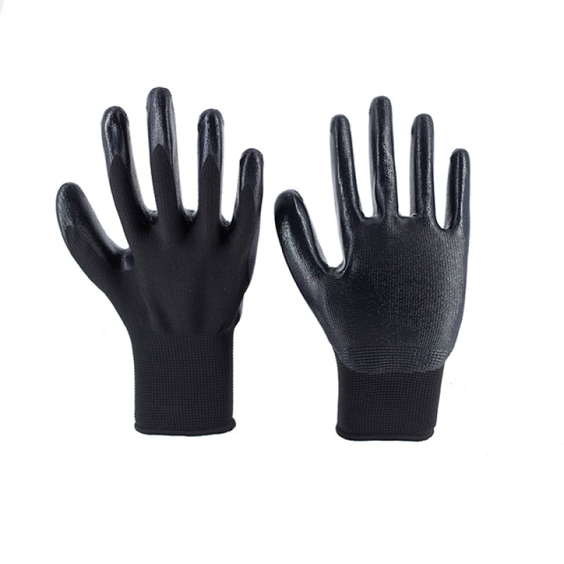13G Black Polyester Black Nitrile