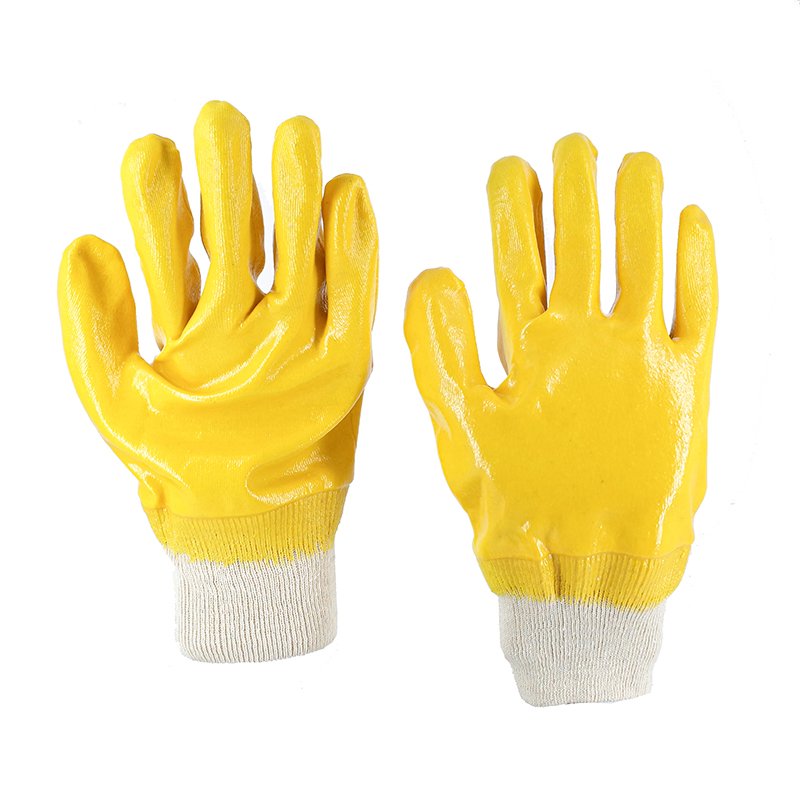 13G White Polyester Yellow Nitrile