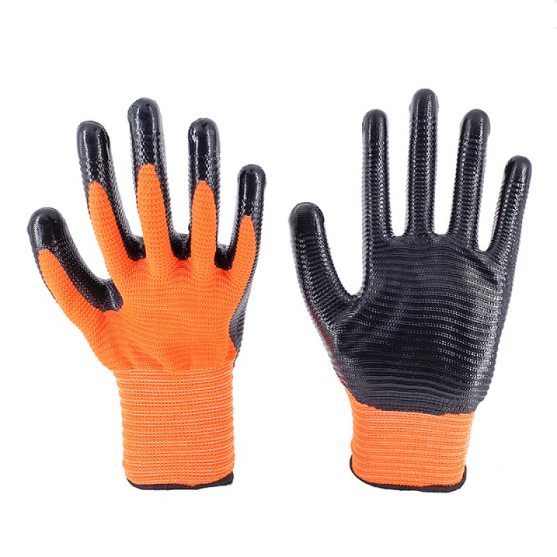 13G Orange Polyester Black Nitrile