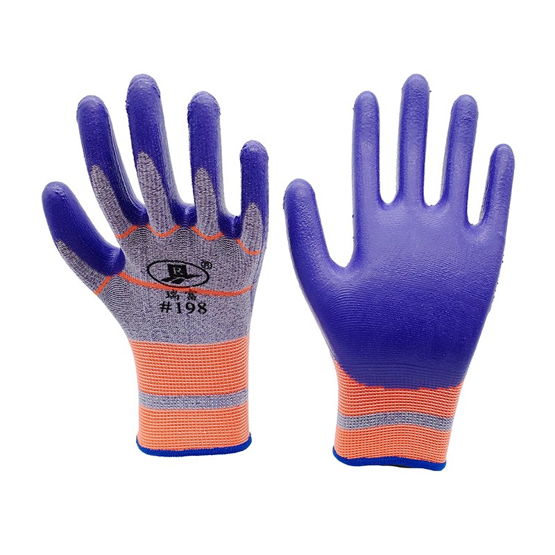 13G Orange Polyester Purple Nitrile