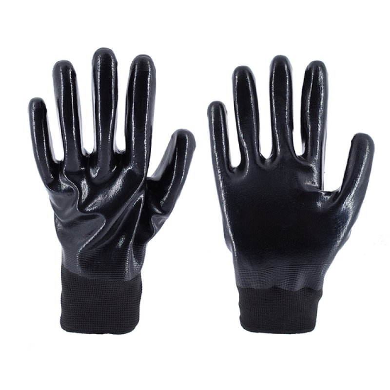 13G Black Polyester Black Nitrile Full Coverage