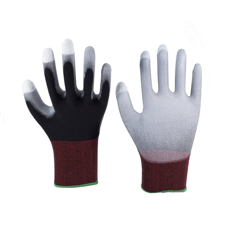 15G Black Polyester White PU Touchscreen