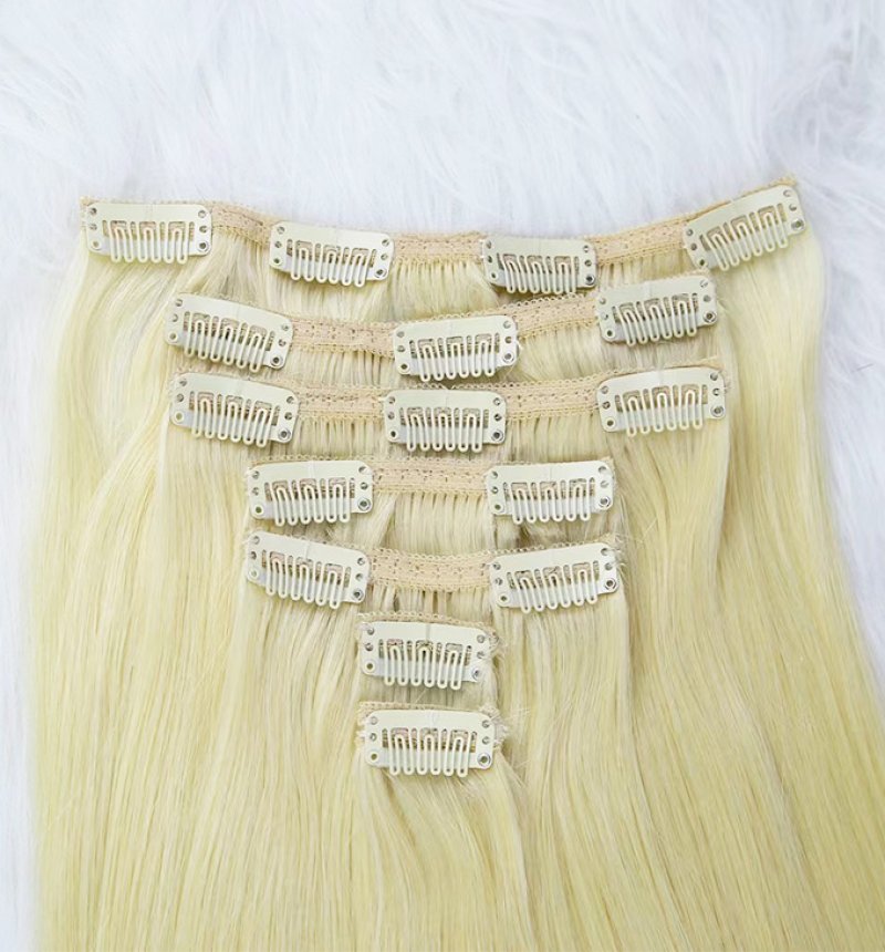 Lace Clip In Hair Extensions Light Color