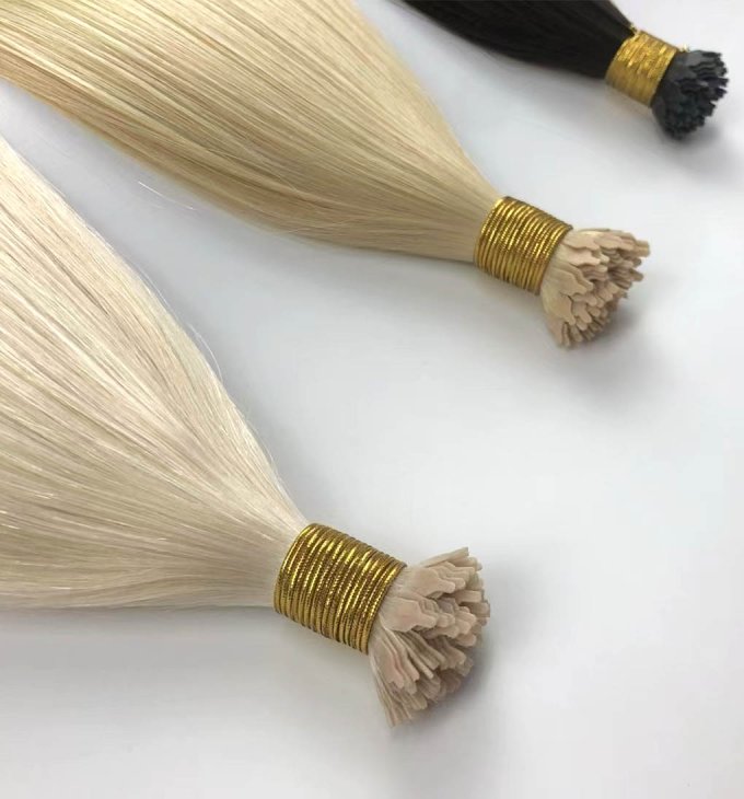 v tip hair extensions light blonde,