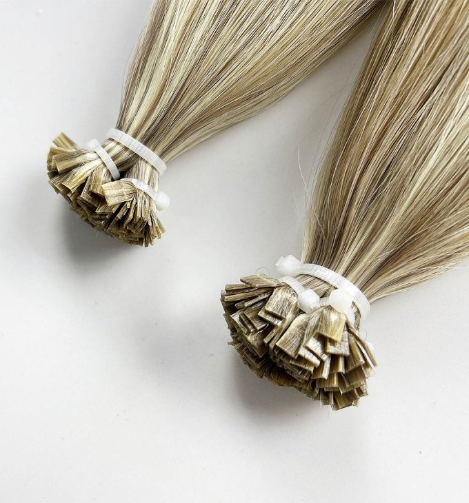 human hair flat tip extensions