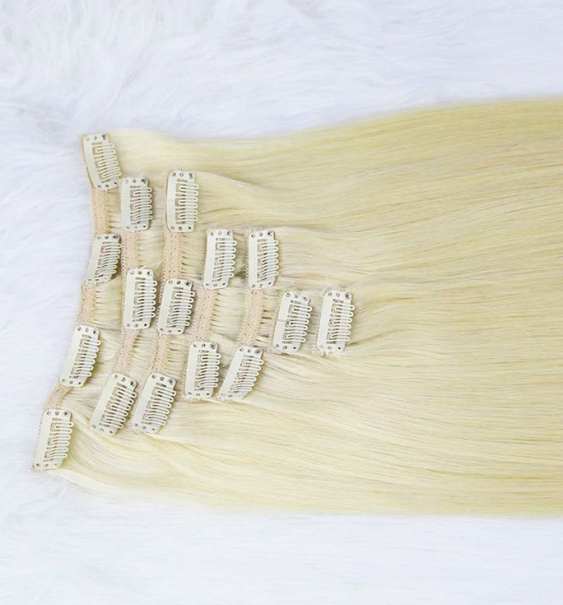 Lace Clip In Hair Extensions Light Color