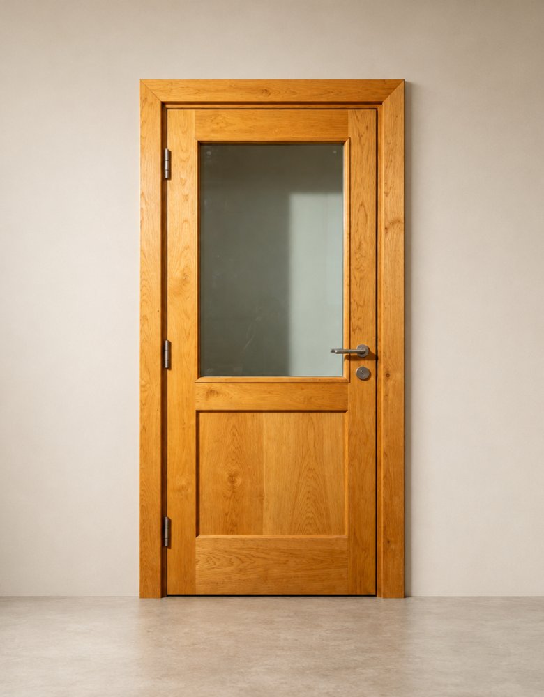 Wooden Door with Glass