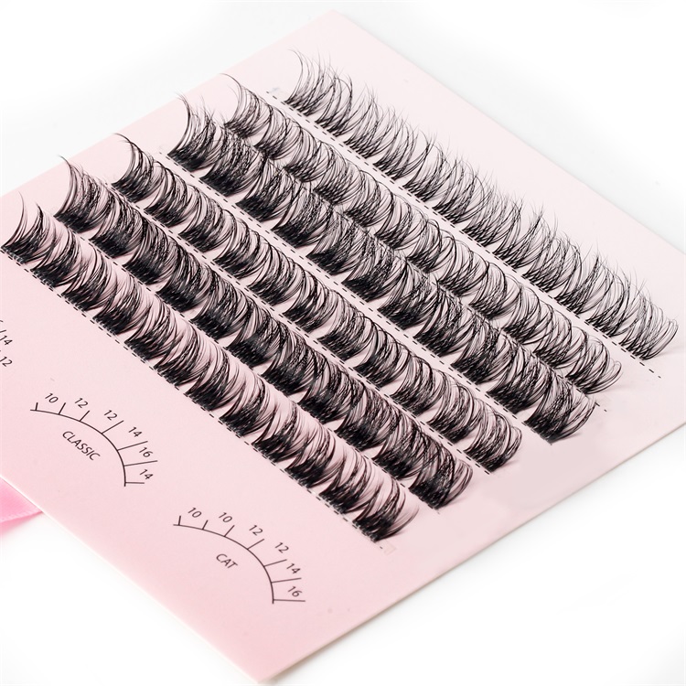 3D clear band cluster lash