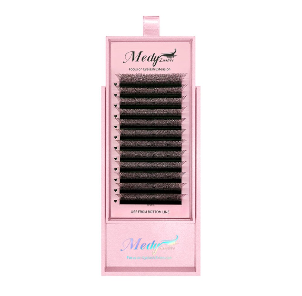 Medylashes 3DW Shape Extensão de Pestanas Maquiagem Dropshipper 3D COM Volume Pré-fabricado Ventiladores Pestanas Postiças Faux Cil Maquiagem Suave