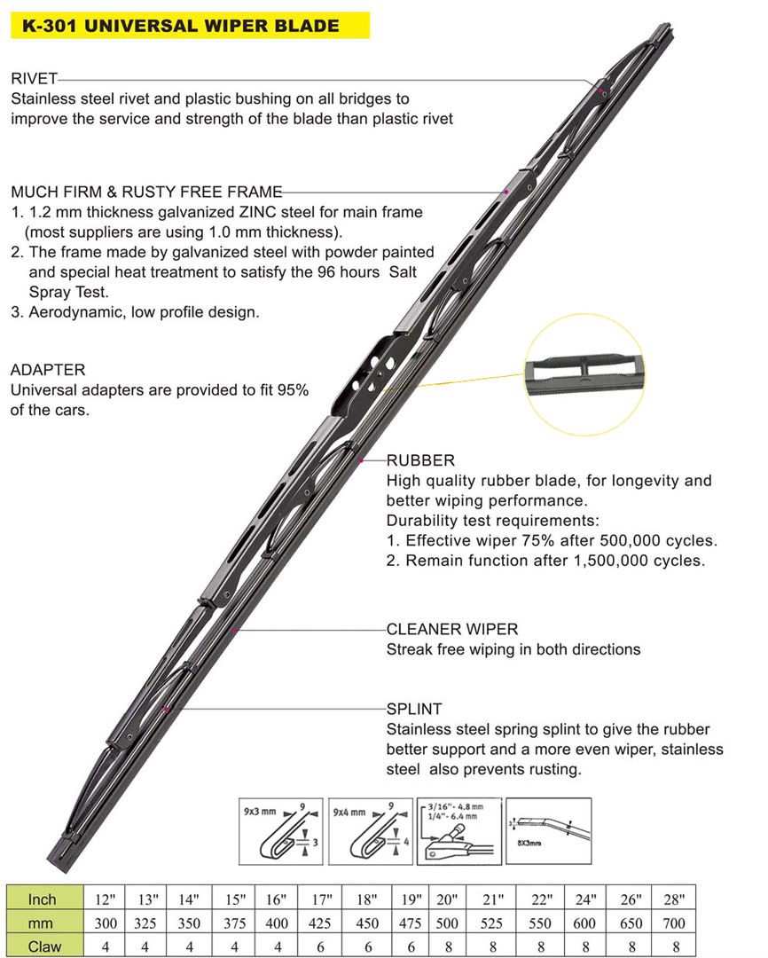 k-301 wiper blade