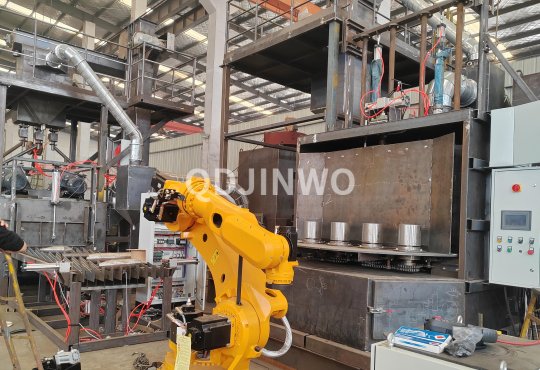 A military enterprise in Henan Province — Robot and manipulator automatic shot blasting machine