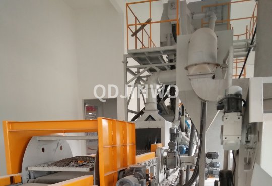 Hungarian agricultural machinery — Mesh belt shot blasting machine