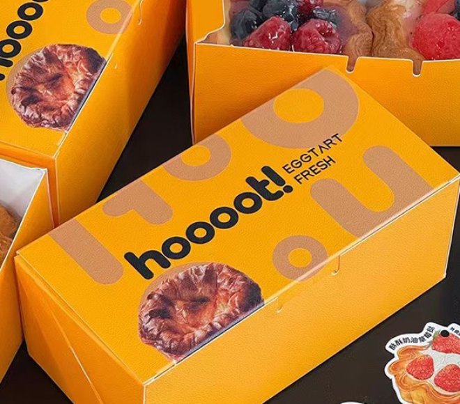 ustom EggTart Bakery Box