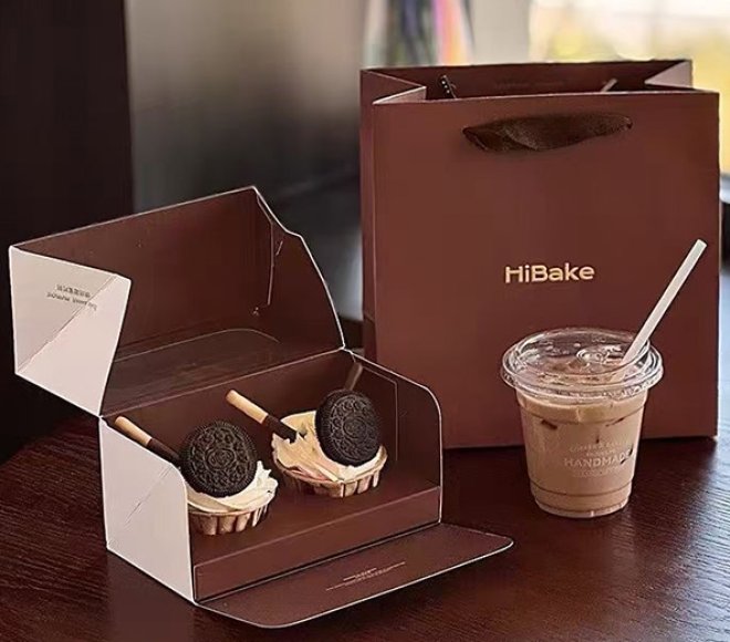  Biodegradable with logo Baking Packaging Box