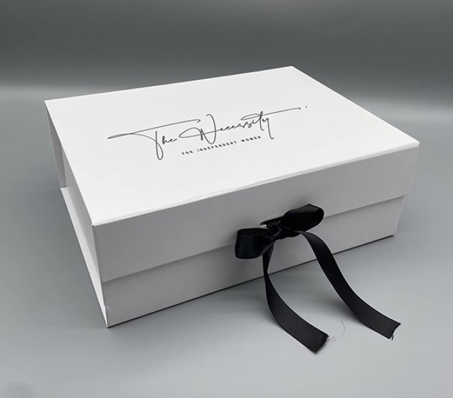 Custom Magnetic Rigid Box with Ribbon Closure