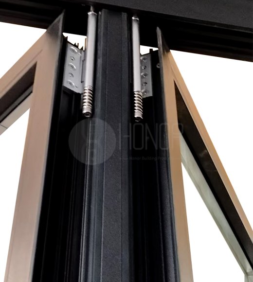 SISTEMA DI PORTE A LIBRO IN ALLUMINIO A TAGLIO TERMICO TAFD70