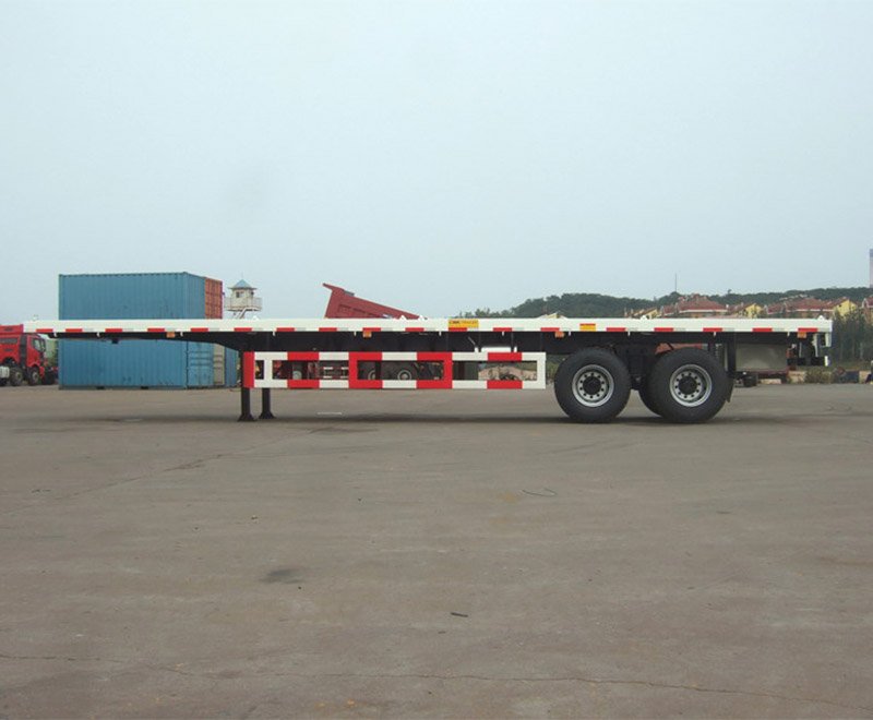 2 Axle Flatbed Semi Trailer