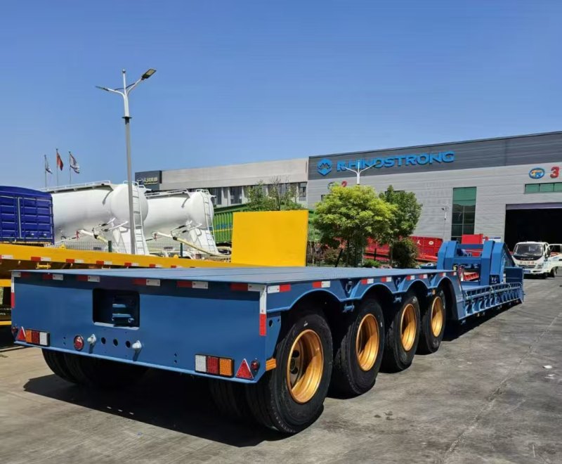 4 Axle 100Tons Removable Gooseneck Semi Trailer