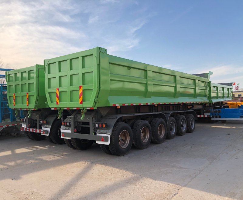 6 Axle 100 Tons Dump Semi Trailer