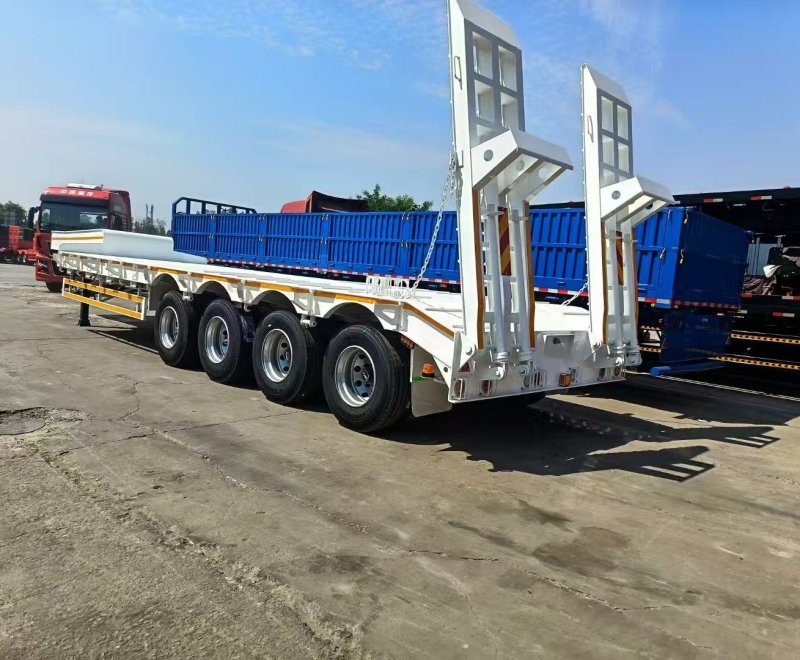 4 Axle 80 Tons Low-bed Semi Trailer