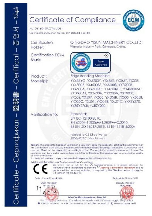 Certificado de cumplimiento