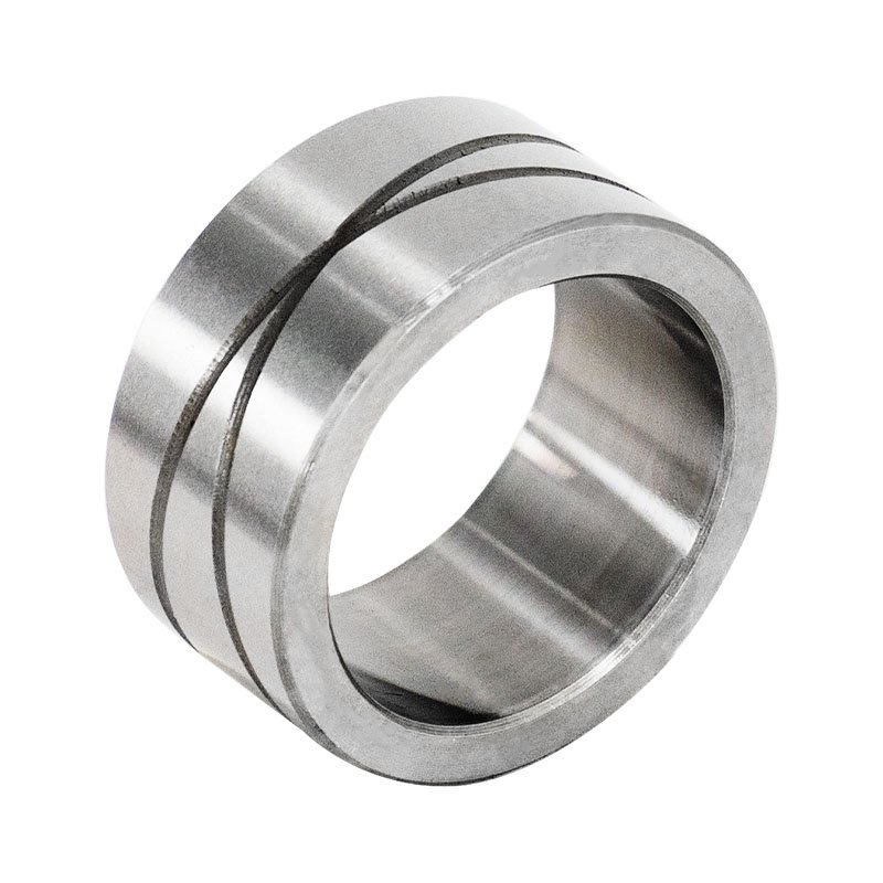Quenched hardened steel bushing for high-impact industrial applications