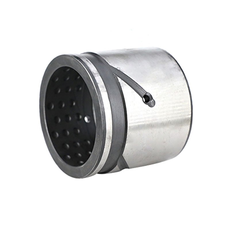 OEM excavator bushing in hardened steel with copper oil slot