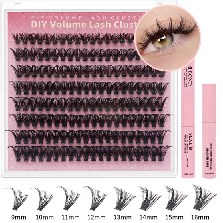 8 Rows Cluster Eyelash Extensions Individual Lash with Tools 150P