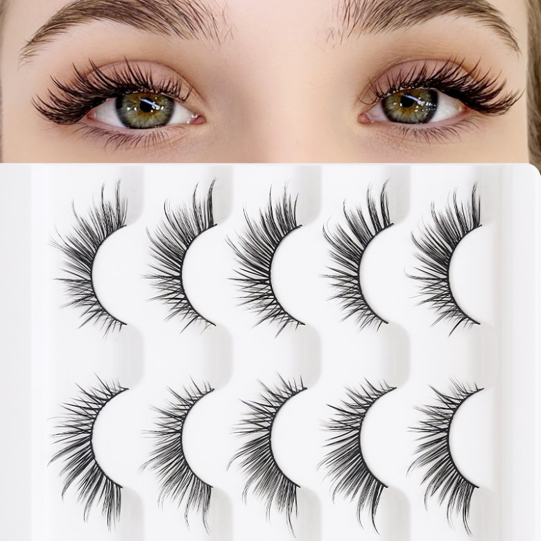 5 Pairs 3d White Tray Lashes B102