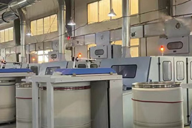 Carding machine automatic bucket change ring device transformation