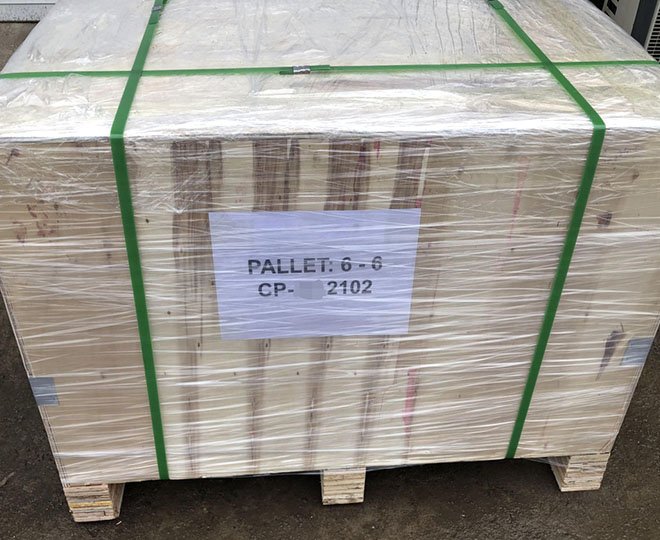 Palets de madera de polietileno con trampas de embalaje